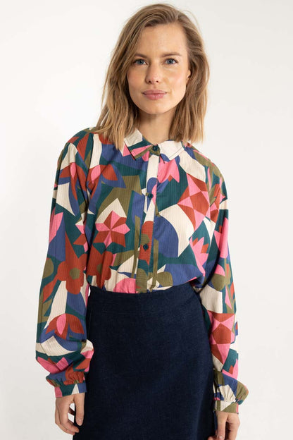 Danenovember Seersucker Shirt Dark Slate GEOFLEUR