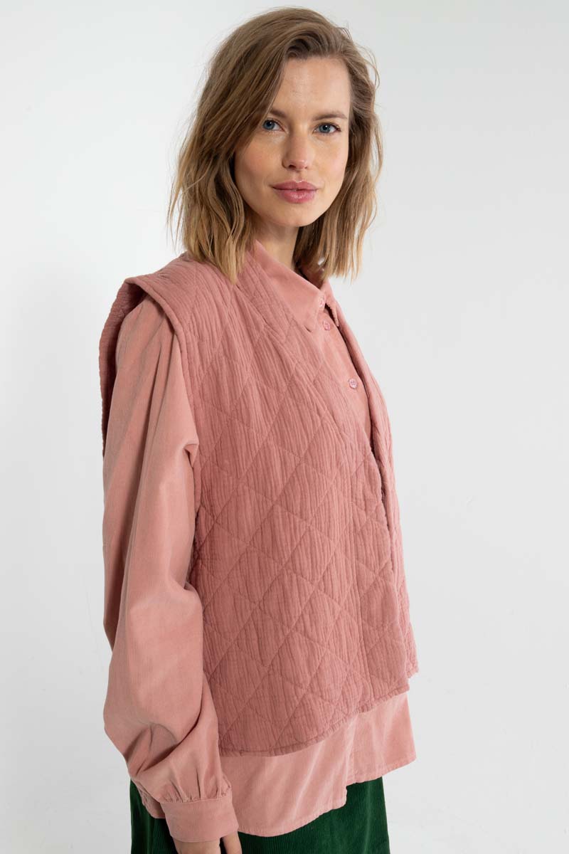 Danevibeke Quilt Vest Antique Rose