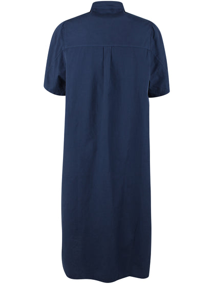Danefolk Smooth Poplin SS Dress Dark Navy Blue