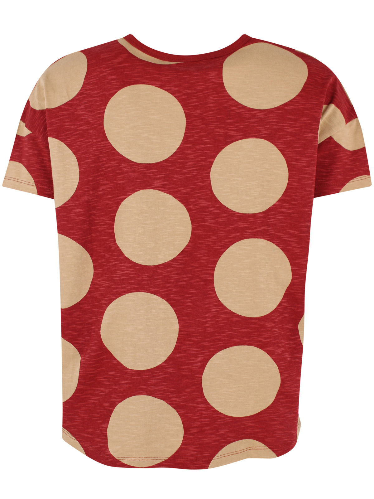 Daneglassy Heavy Slub Tee Red Brick/Beige MEGADOTS