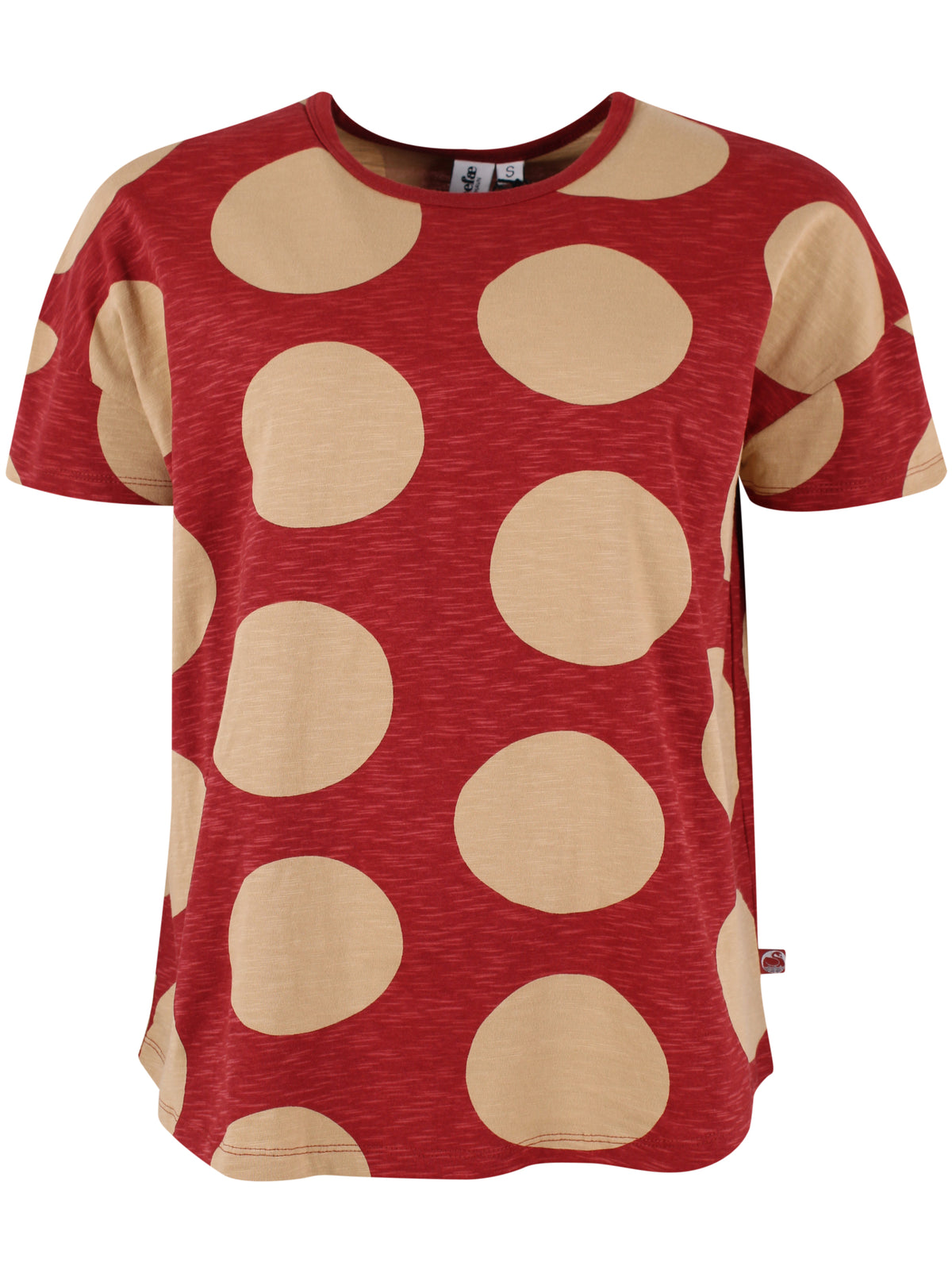 Daneglassy Heavy Slub Tee Red Brick/Beige MEGADOTS