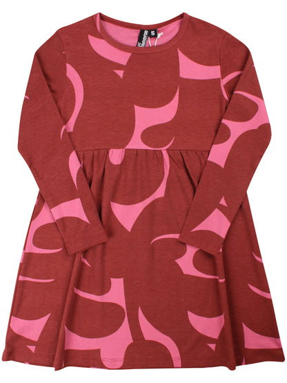 Daneshellfish Interlock LS Dress Chili/Soft Cherry TROPS