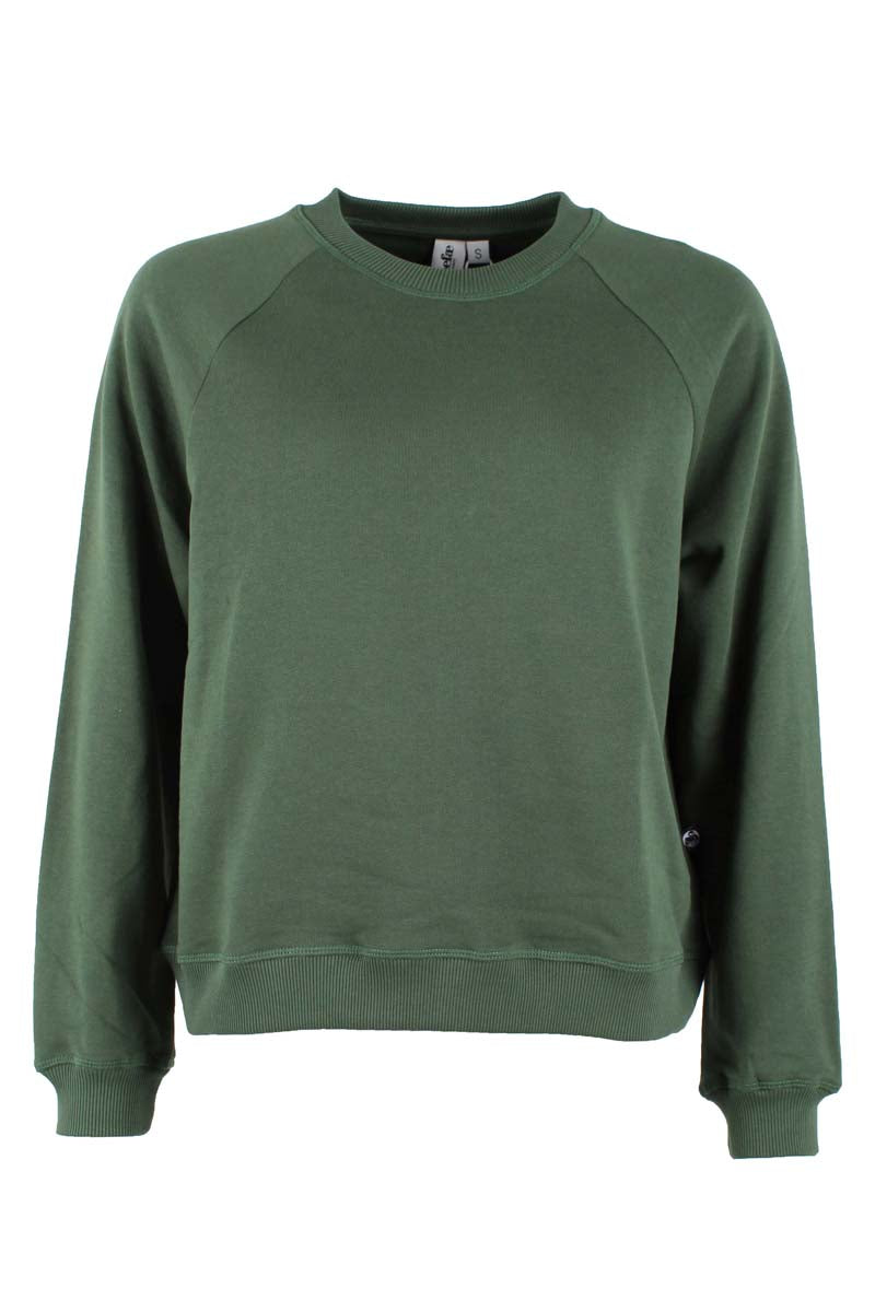 Mørkegrøn sweatshirt til kvinder