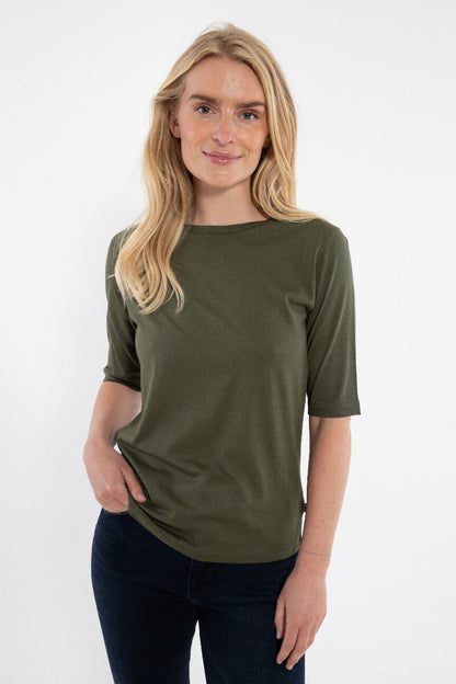 Lækker t-shirt i armygrøn til kvinder