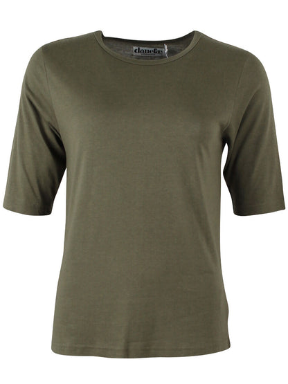 Lækker t-shirt i armygrøn til kvinder