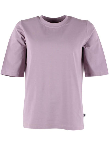 T-shirt i støvet rosa med violette undertoner til kvinder