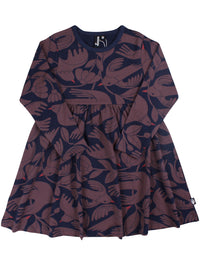 Danepopsicle Cotton Dress Dark Navy/Mauve BIRDIEUP