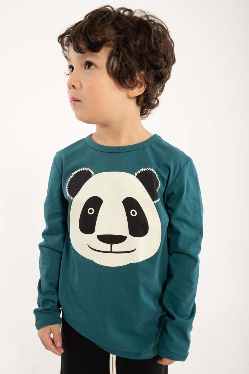 Sød bluse til børn med print af panda