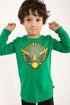 Sød bluse til børn med print af triceratops-dinosaur