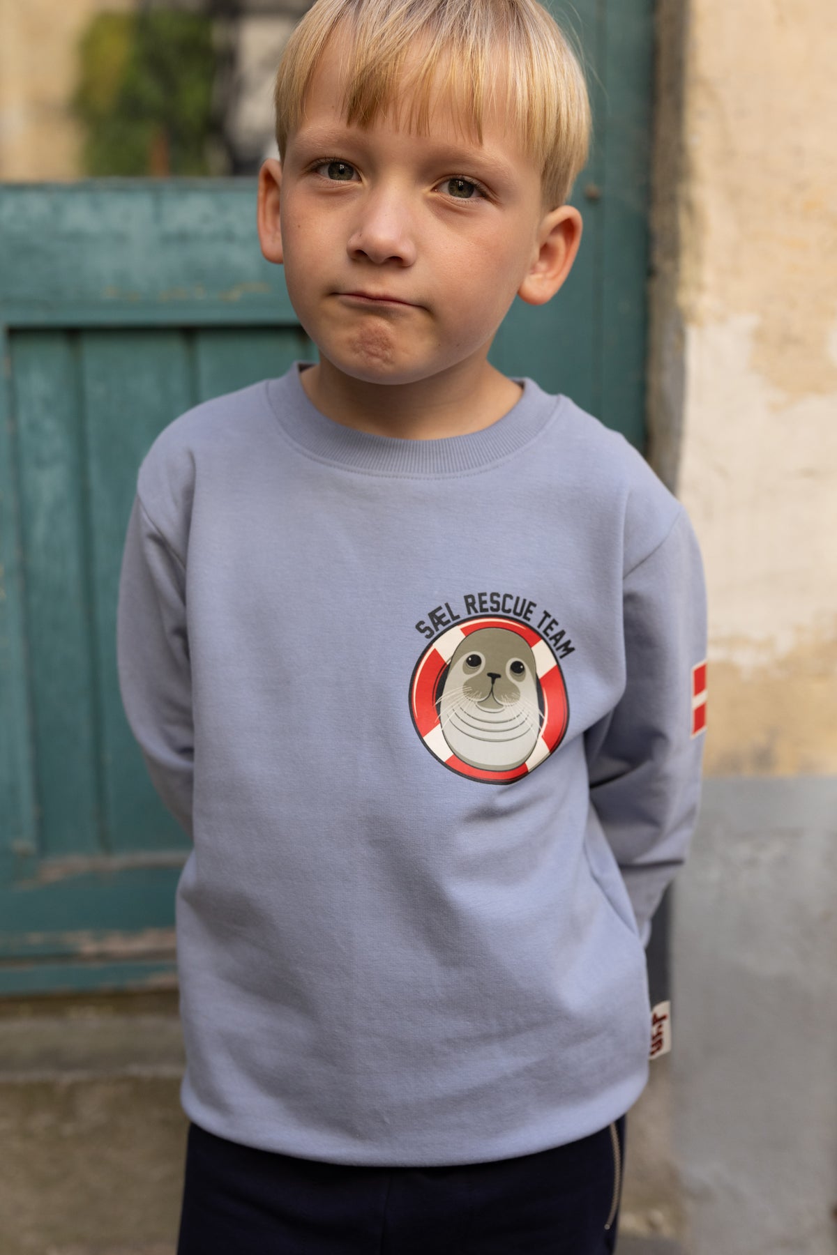Lækker sweatshirt til børn med print af sæl