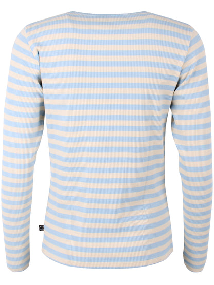 ESS - Danepartner LS ribbing tee Chalk/Cold Sky