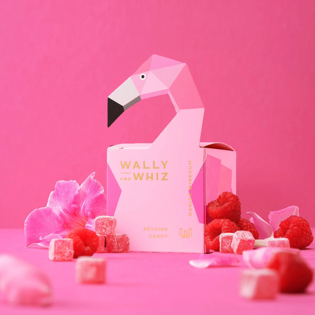 Wally and Whiz Pink Flamingo - Hibiscus med Hindbær