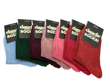 Danedisko Glitter Socks Dark Wine Glitter