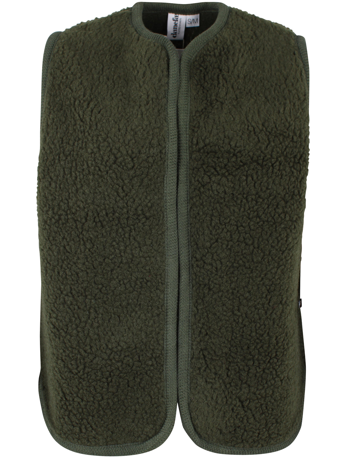 Danecobra Wool Fuzzy Fleece Vest Dark Army