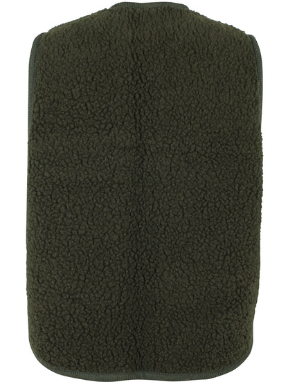 Danecobra Wool Fuzzy Fleece Vest Dark Army