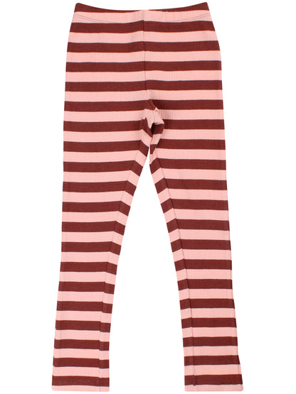 ESS - Danesirup Leggings Dk Brick/Powder