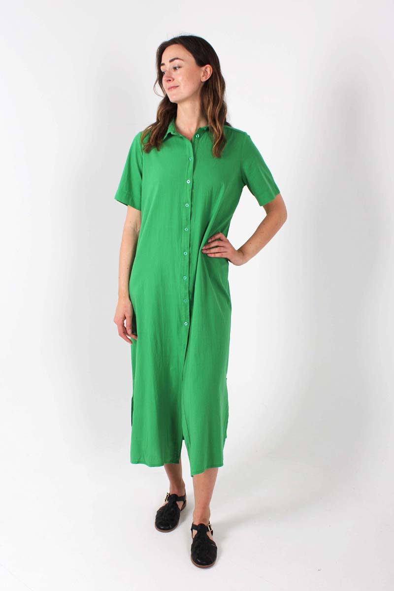 Danepippi SS Seersucker Dress Green