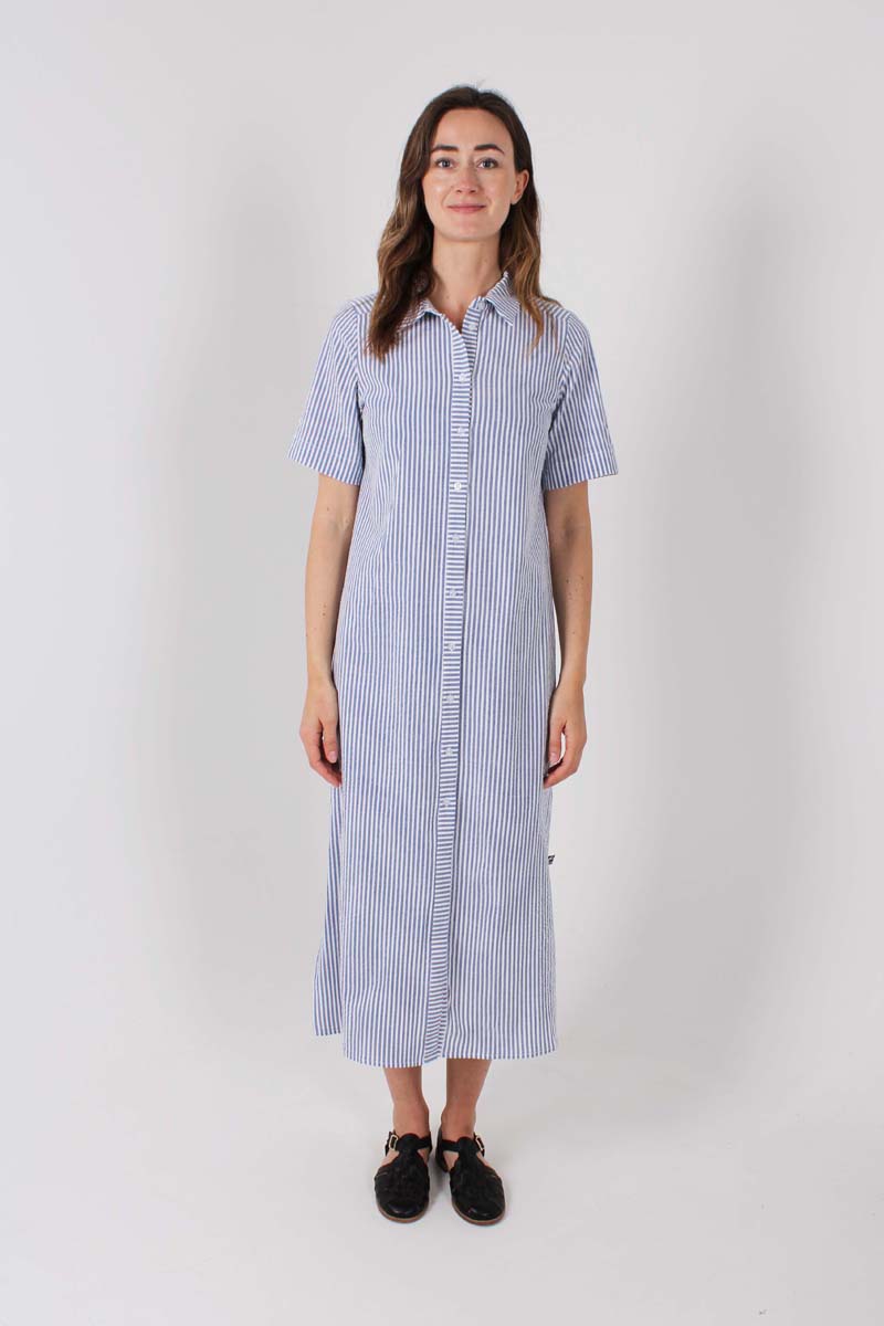 Danepippi SS Searsucker Dress Navy/Chalk
