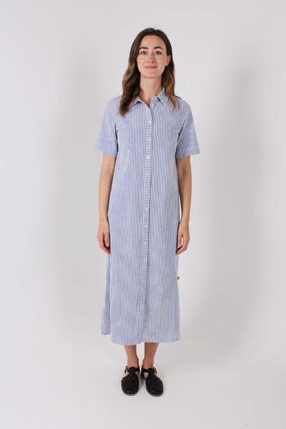 Danepippi SS Searsucker Dress Navy/Chalk