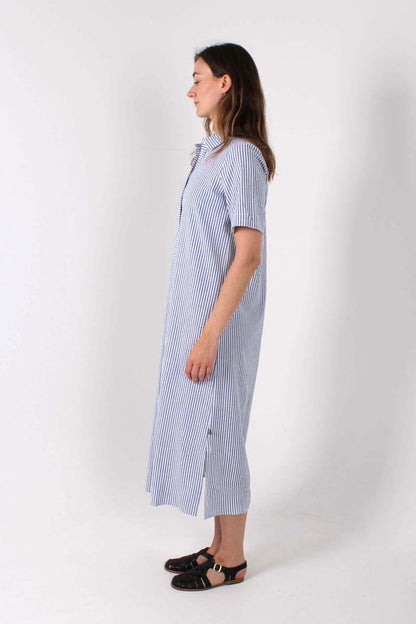 Danepippi SS Searsucker Dress Navy/Chalk