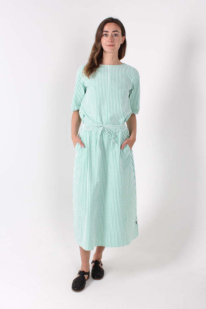 Danespresso Heavy Seersucker Skirt Green/Chalk