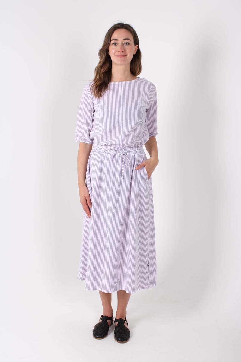 Danecremant Seersucker Shirt Lavender/Chalk