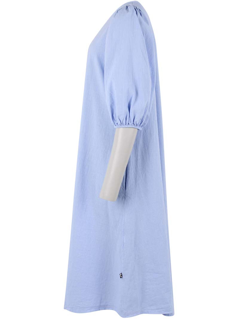 Daniris Seersucker Kleid Eisblau