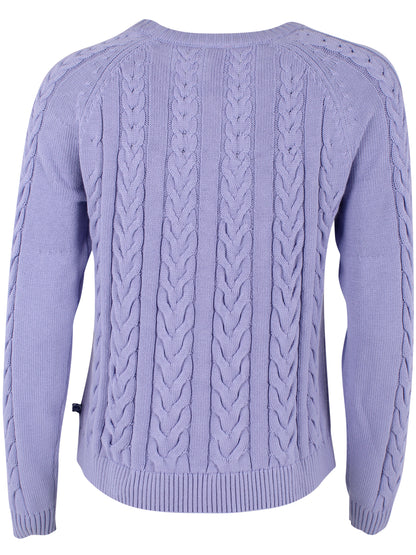 Danetwister Cable Sweater Purple