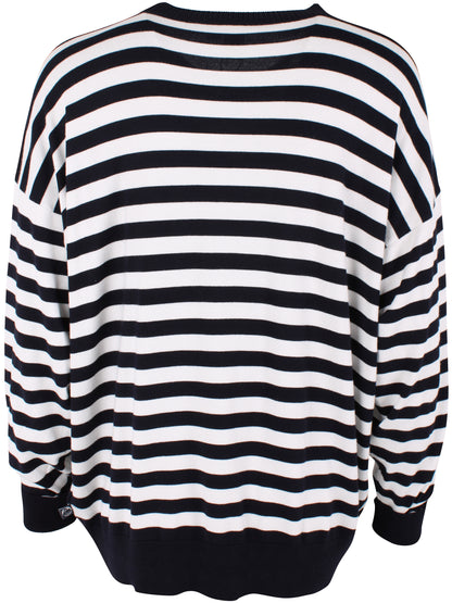 Danechill Viscose Sweater Dk Navy/Chalk