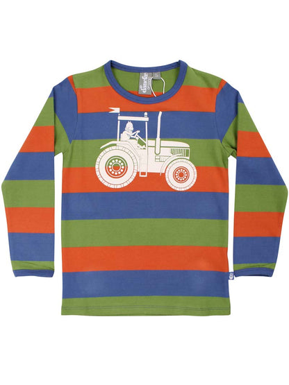 Bluse til børn med viking og traktor 