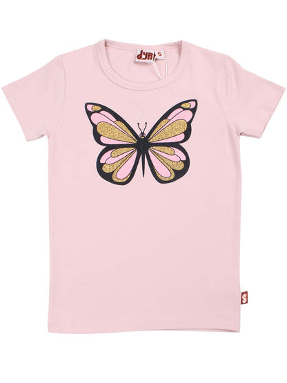 T-shirt til børn med sommerfugl