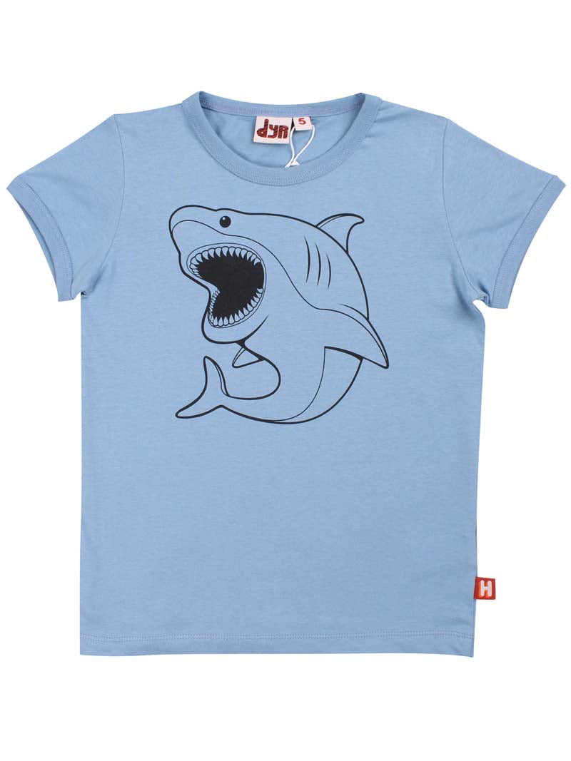 T-shirt til børn med fascinerende hvidhaj  