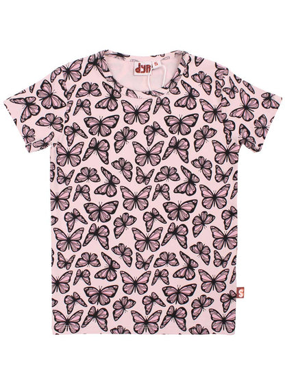 T-shirt til børn med sommerfugl