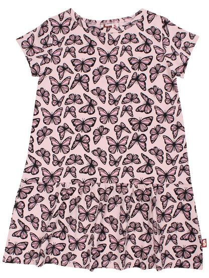 Dyrzanzi SS Dress AOP/STRIP Light Rose FLUTTER