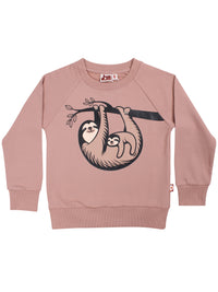 Animal Bellow Sweat Rose Beige SLOTH MOTHER