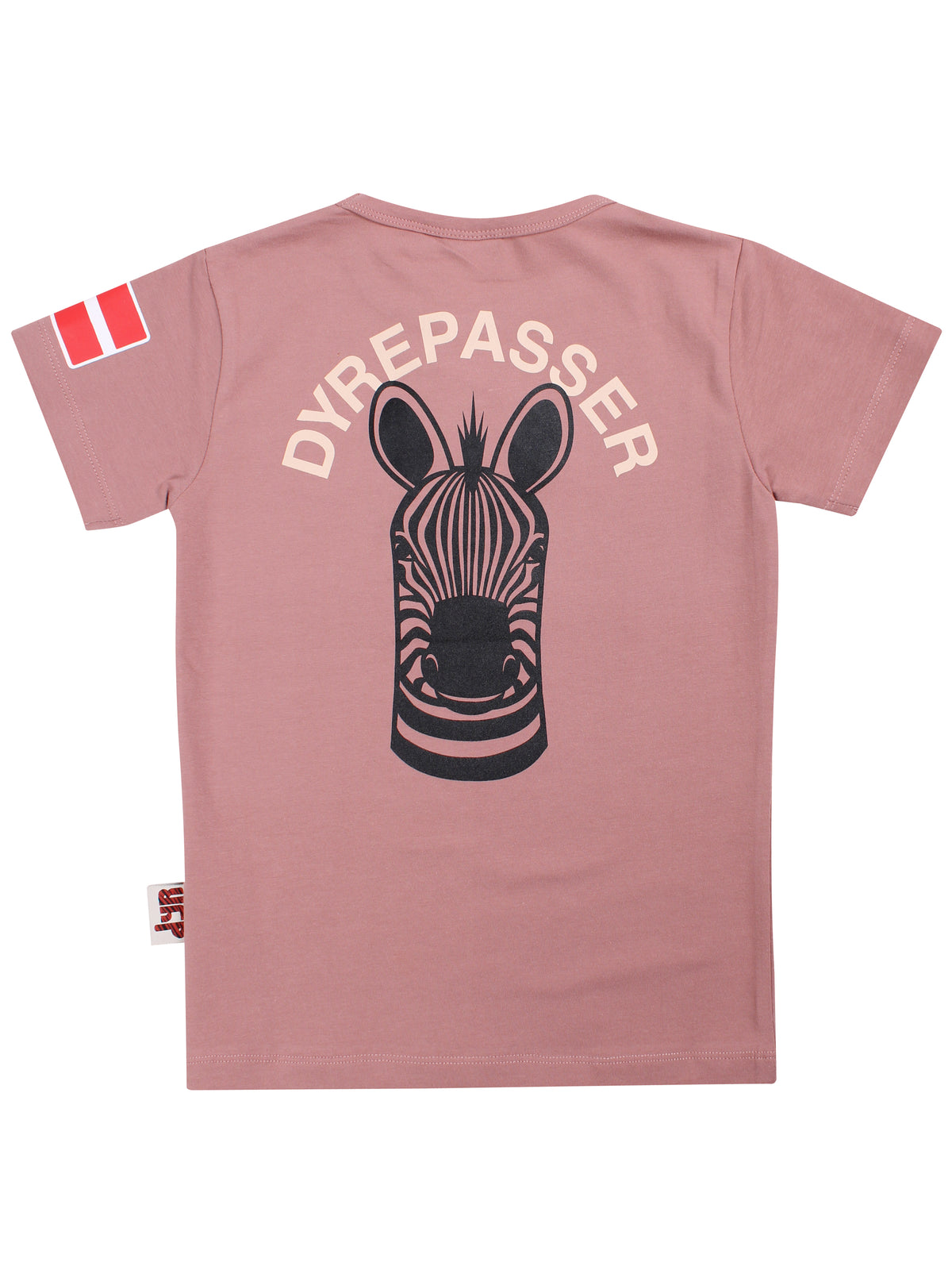 Sød kortærmet dyrepasser t-shirt til børn med print af zebra