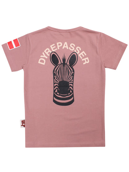 Sød kortærmet dyrepasser t-shirt til børn med print af zebra