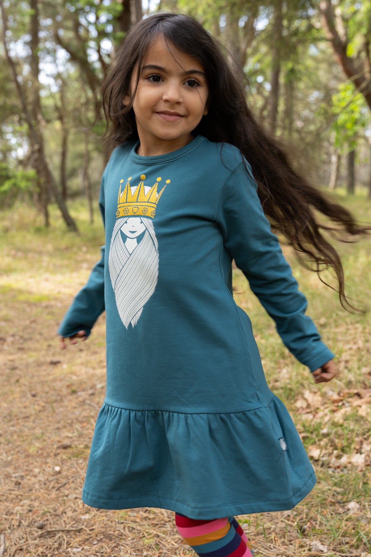 Daneshibuya Dress Dk Slate PRINSESSE