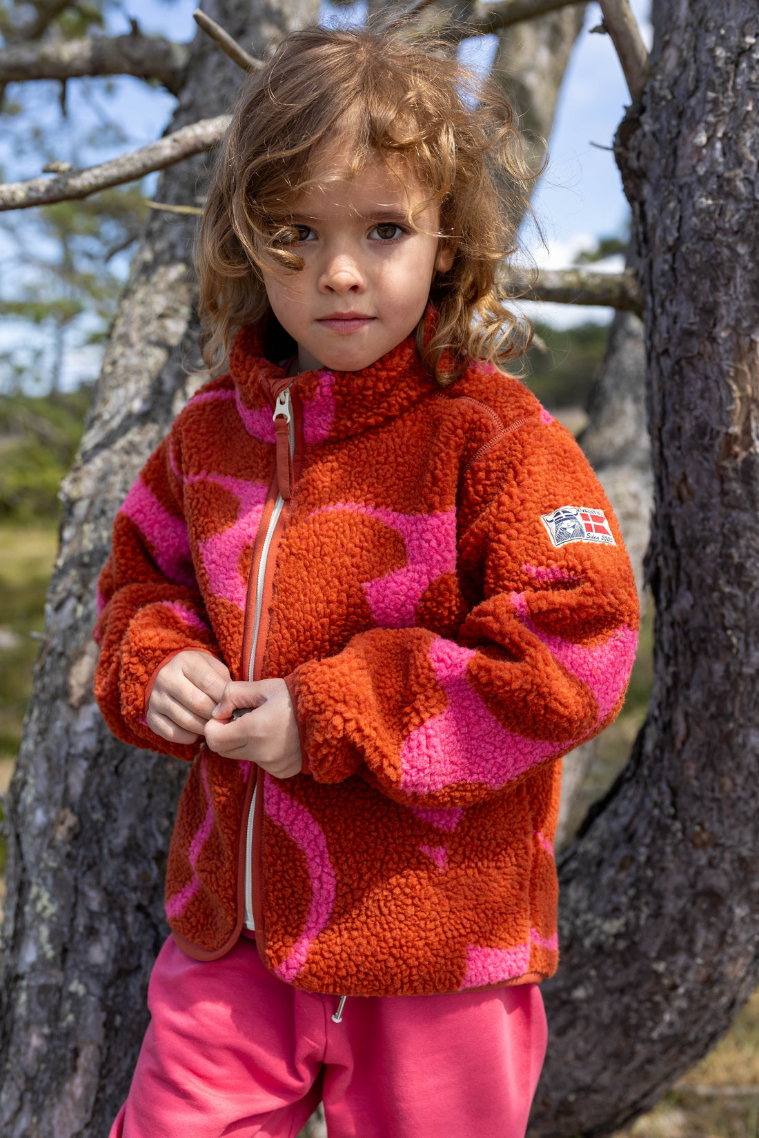 Danetumlig Fleece Zip-Up Chili/Soft Cherry TROPS