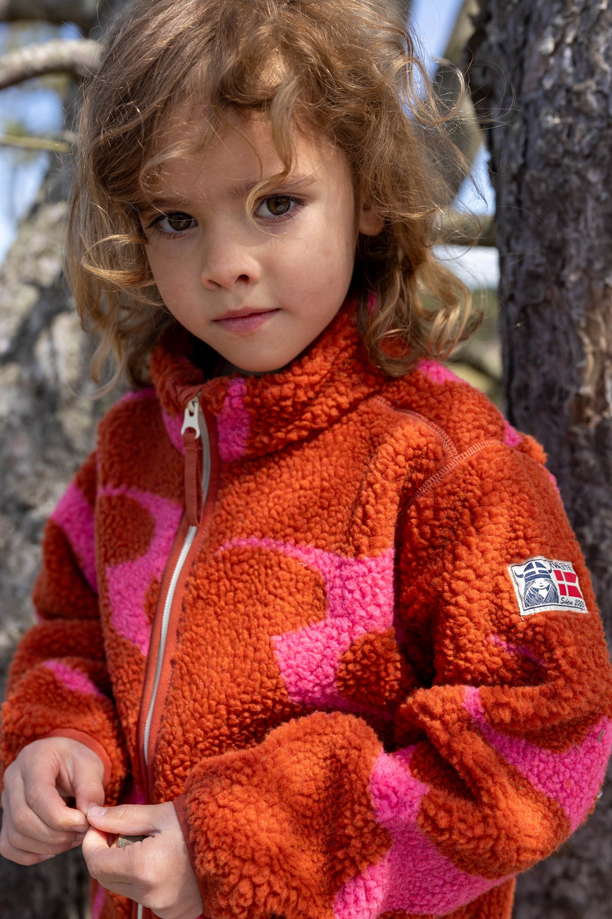 Danetumling Fleece Zip-Up Chili/Soft Cherry TROPS