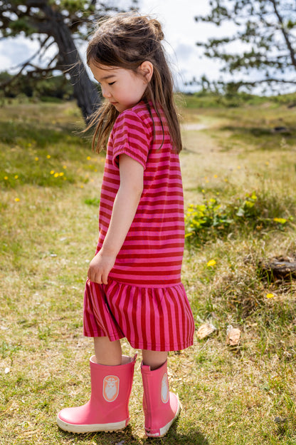Danebanana Modal Dress Chili/Soft Cherry FREJA (GLITTER)