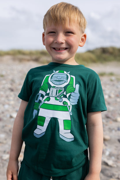 Grøn t-shirt med viking.