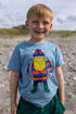 Blå t-shirt med viking.