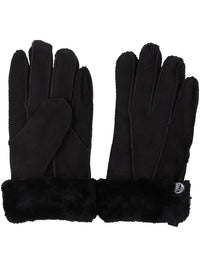 No Waste Sheepskin Finger Gloves Black