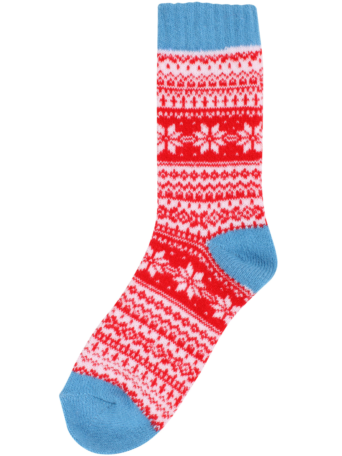 Pied Pied Cozy Socks Light Blue/Red