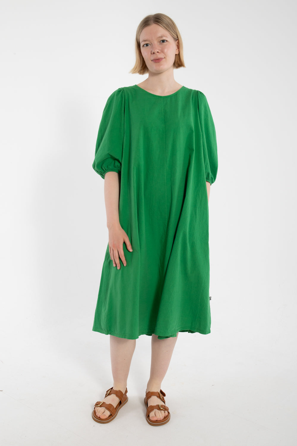 Daniris Seersucker Dress Green