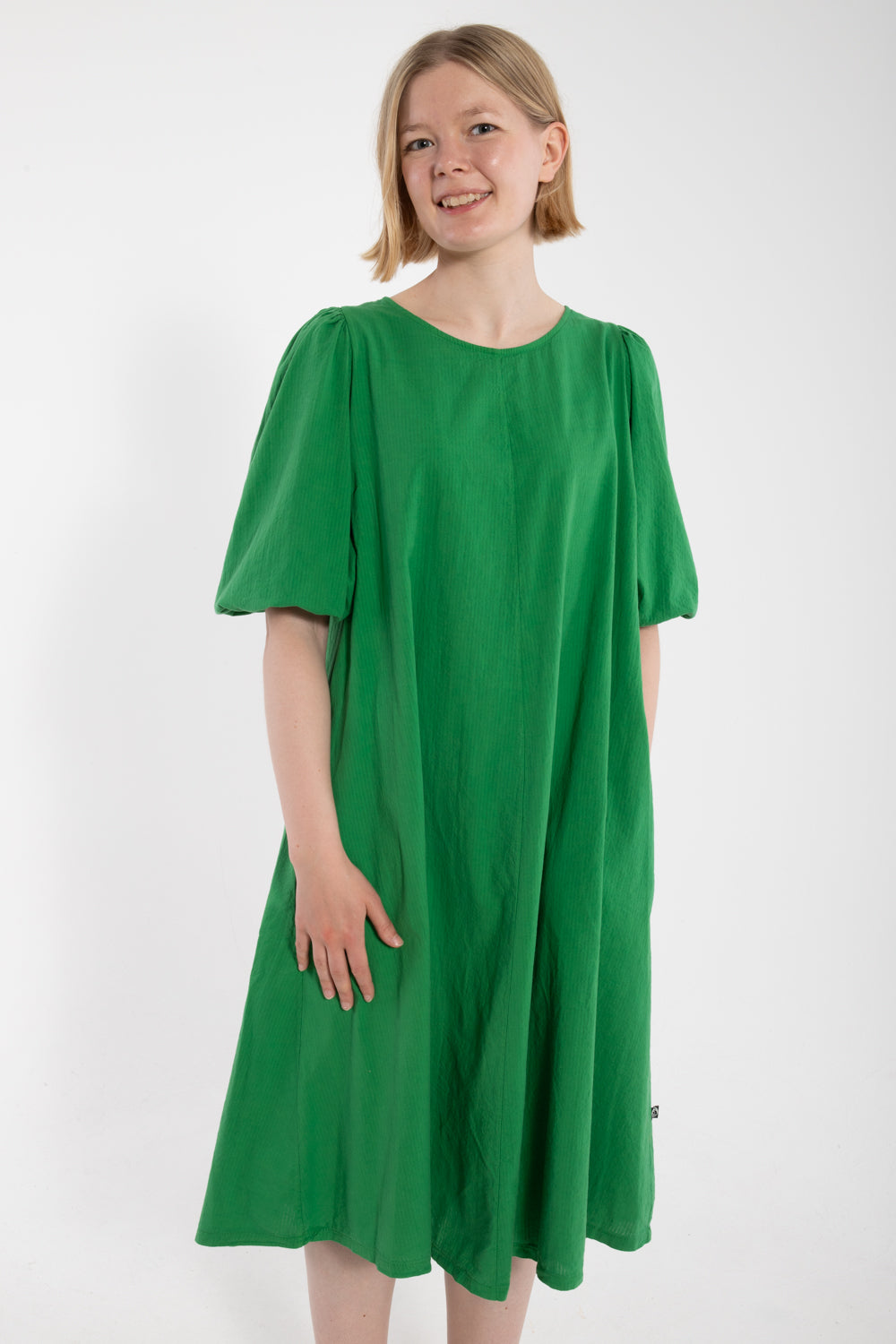 Daniris Seersucker Dress Green