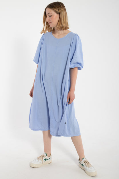Daniris Seersucker Kleid Eisblau