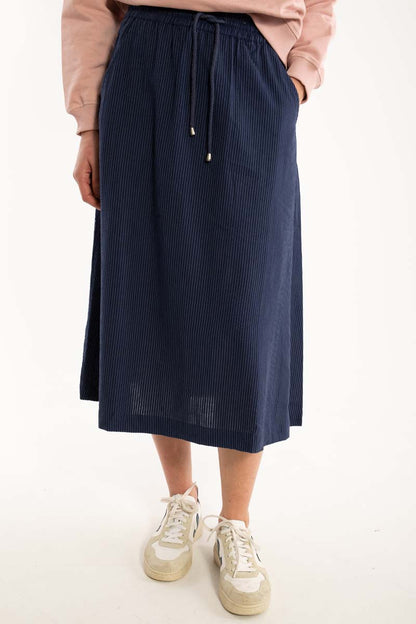 Danespresso Seersucker Skirt Grey Marine/Blue Grey