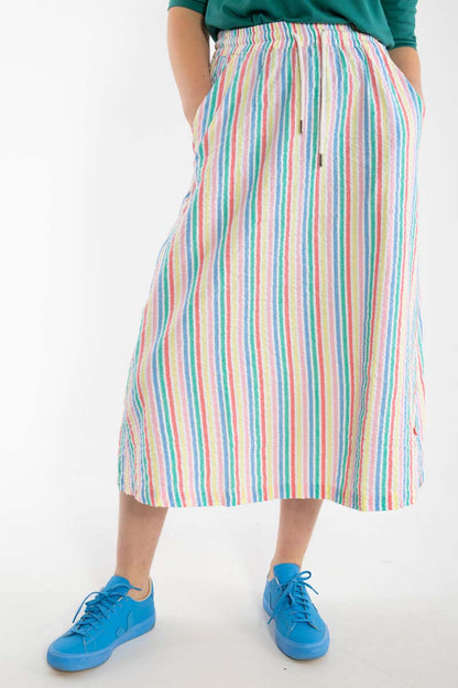 Danespresso Seersucker Skirt Multistripe